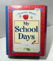 Vintage My School Days Memory Album Book School Scrapbook & Storage Box