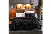 Black&White Quilt/Doona/Duvet Cover Set (Queen/King/Super King Size)