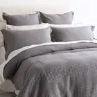 NNEDSZ Elegance Waffle Cotton Jacquard Fossil Quilt Cover Set by Renee Taylor Su