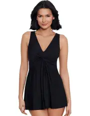 [Miraclesuit Swim] Must Haves Marais Short Shaping Swimdress in Black