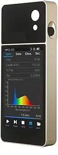 HPCS320 Handheld Light Spectrometer with Touch Screen Display High Precision Mini Spectrum Analyzer 380-780nm Lux Illuminance Meter for Home, Plant Growth Lab