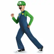 Luigi Classic Super Mario Borthers Plumber Game Cartoon Child Boys Costume