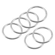 12pcs 35mm OD Metal O Ring Non-Welded Craft Hoops for DIY Silver Tone
