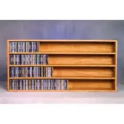 Wood Shed 403-4 Solid Oak Wall or Shelf Mount CD Cabinet