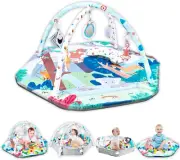 Baby Play Gym Mats 8-In-1 Tummy Time Activity Mat Toys Ball Pit Washable Baby