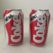Stranger Things 1985 New Coke 12 oz Collector Cans Unopened Partially Full