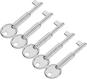 JEWEDECO 5pcs Alarm Key Emergency Stop Push Button Switch Key Emergency Stop Switch Buttons Key Metal Stop Button Keys Emergency Stop Push Buttons Key Replacement Stop Button Key
