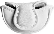 Classic Black/White Golf Putter Cover Magnetic, Mid Mallet Putter Head Cover Club Protection Case fits for Scotty Cameron & Other Half Mallet Putter Golf Clubs, Half Mallet Putter Cover