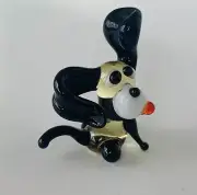 Dog~Puppy~Mini Collectible Hand Blown Art Glass Figurine~Handmade Tiny Animal