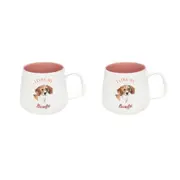 2x Splosh I Love My Beagle 12cm Dog Hot/Cold Beverage Matte Drinking Ceramic Mug