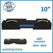 2019-2024 Jeep Gladiator 10" Dual Sealed Sub Box Subwoofer Enclosure BLUE