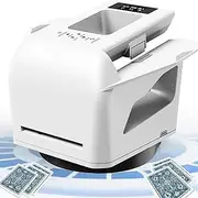 Automatic Card Shuffler and Dealer Machine, 360° Rotating Card Shuffler Machine with OLED Display, 4000 mAh Rechargeable Card Dealing and Shuffing Machine for UNO, Blackjack, Texas Hold'em(White)