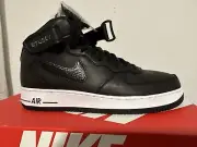 Size 11.5 - Nike Stussy x Air Force 1 Mid Black Snakeskin