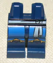 LEGO NEW BLUE MINIFIGURE PANTS LEGS FIGURE SASH PATTERN