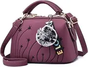 [NICOLE & DORIS] Women Handbags Cute Shoulder Bags Ladies Top-Handle Bag PU Leather Messenger Bags Fashion Crossbody Bag for Daily Shopping