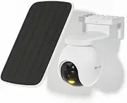 [EZVIZ] CB8 2K Wireless PTZ Outdoor Security Camera with Solar Panel, Battery/Solar Powered, Auto-Tracking, Color Night Vision, 2-Way Talk, Human Detection, Waterproof, 256G SD/iCloud Storage