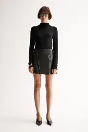 Bronte Mini Skirt Vintage Black Size 4 | Elka Collective