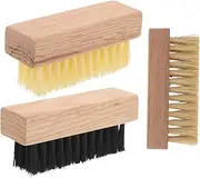 Holibanna 3Pcs Wooden Handle Shoe Cleaning Brush Portable Shoe Scrub Brush with Soft Bristles for Effortless Cleaning at Home Travel