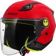 LS2 OF622 Funny II Kids Jet Helmet, red, Size M