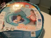 SwimWays Step 1 Infant Spring float Sun Canopy 9-24 Months 50+UPF Blue Lobster