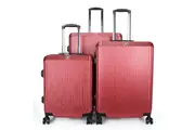 SWISS Luggage Suitcase Lightweight with TSA locker 4 wheels 360 degree rolling HardCase SN6660ABC 20" 24" 28" 3 Pieces Suitcase Red