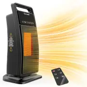 "Ecowell 21"" Tower Heater with Remote 2000W Ceramic Warm Air Fan Portable Heater for Home Bedroom Office"