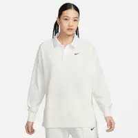 在飛比找momo購物網優惠-【NIKE 耐吉】長袖針織衫 POLO衫_女_白色_AS W