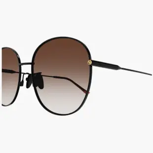 【GUCCI 古馳】圓形金屬太陽眼鏡(GG1416SK-004)