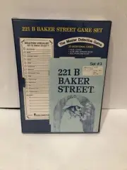 Vintage Game Set #3 221B Baker Street Detective Game Sherlock Holmes Sealed New