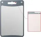 Stainless Steel / Wheat Straw Double-sided Cutting Board with Handle