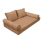|SLIPCOVER ONLY|S1 Daybed Mattress Bolster Back Covers Contrast Trim Queen AD104