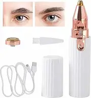 Eyebrow Hair Remover,2-in-1 Portable Brow Razor - Portable Brow Razor USB Rechargeable Eye Brow Hair Removal Tool For Neck, Eyebrows, Jaw