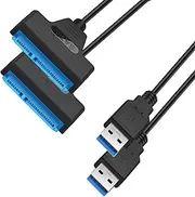Tunghey SATA to USB 3.0 Adapter Cable for 2.5 inch Hard Drive HDD/SSD Data Transfer, External Hard Drive Converter Support UASP (USB3.0-2PACK)
