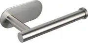 Self Adhesive Toilet Paper Roll Holder ,Toilet Paper Holder for Bathroom Washroom Kitchen Stick On Wall Mount Silver 1 Pack