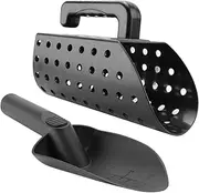 Metal Detector Accessories,Metal Detection,Sand Spoon and Shovel Set,Hand Tool,Sifter Shovel,Digging Tool,for Beach,Treasure Hunt,Gardening,Camping