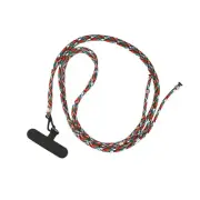 Adjustable Handmade Paracord Crossbody Phone Lanyard Carabiner Patch Holder Safe