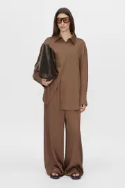 Cyphre Wide Leg Pant in Chestnut Brown - CAMILLA AND MARC® C&M