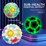 Fidget Luminous Rainbow Ball Magic Puzzle Cube Toy Stress Relief Sensory Kid Toy
