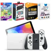 Nintendo Switch White OLED + Zelda Echoes of Wisdom + Accessory Gaming Kit