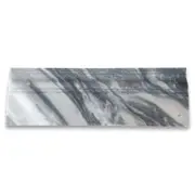 K01P Bardiglio Gray Marble 4x12 Baseboard Crown Molding Polished