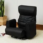 Back Stretch Rotating Floor Chair, Black FDS-2000