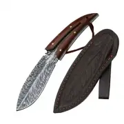 Custom Handmade Damascus Steel Buscrafts Camping OUTDOOR Fixed blade Fidr Knife