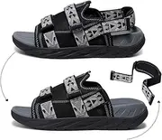 [CAMEL CROWN] Mens Slippers Sandals with Arch Support Open Toe Summer Outdoor Beach with Adjustable Straps