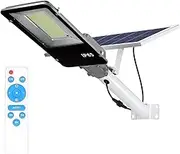 EZONEDEAL 200W Solar Street Flood Lights，Outdoor Street Light 5000 Lumens Solar Powered Flood Lamp with Remote Control High Brightness Dusk to Dawn for Yard, Driveway, Swimming Pool, Basketball Court