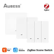 AUBESS Tuya ZigBee Smart Scene Switch 1/2/3 Gang Smart Switch Push Button Contro