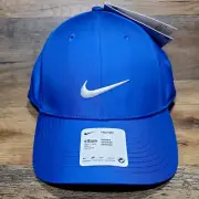 Nike Legacy 91 Dri Fit Swoosh Logo Golf Hat Cap Adjustable Size Blue NEW