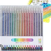 Gel Pens - Assorted Colors Gel Glitter Pens,Art Supplies, Gel Marker Set for Adult Coloring Books, Journaling Crafting Doodling Drawing