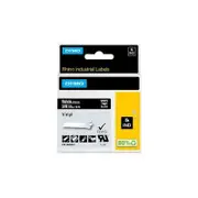Dymo Rhino Industrial Vinyl Label - White on Black - 9mm x 5.5m - 1805437