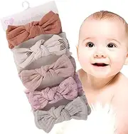 Bow Headbands for Baby Girls | Baby Headbows,Elastic Head Wrap Hair Accessories, Stretchy Soft Knot Headbands for Photo Booth Props