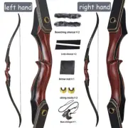 60 in Takedown Recurve Bow Wooden Riser For Left / Right Hand American Hunting